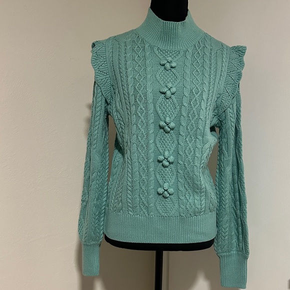 Charter Club Sweaters - NWT - Charter Club  Cable Knit Sweater- Porcelain Green